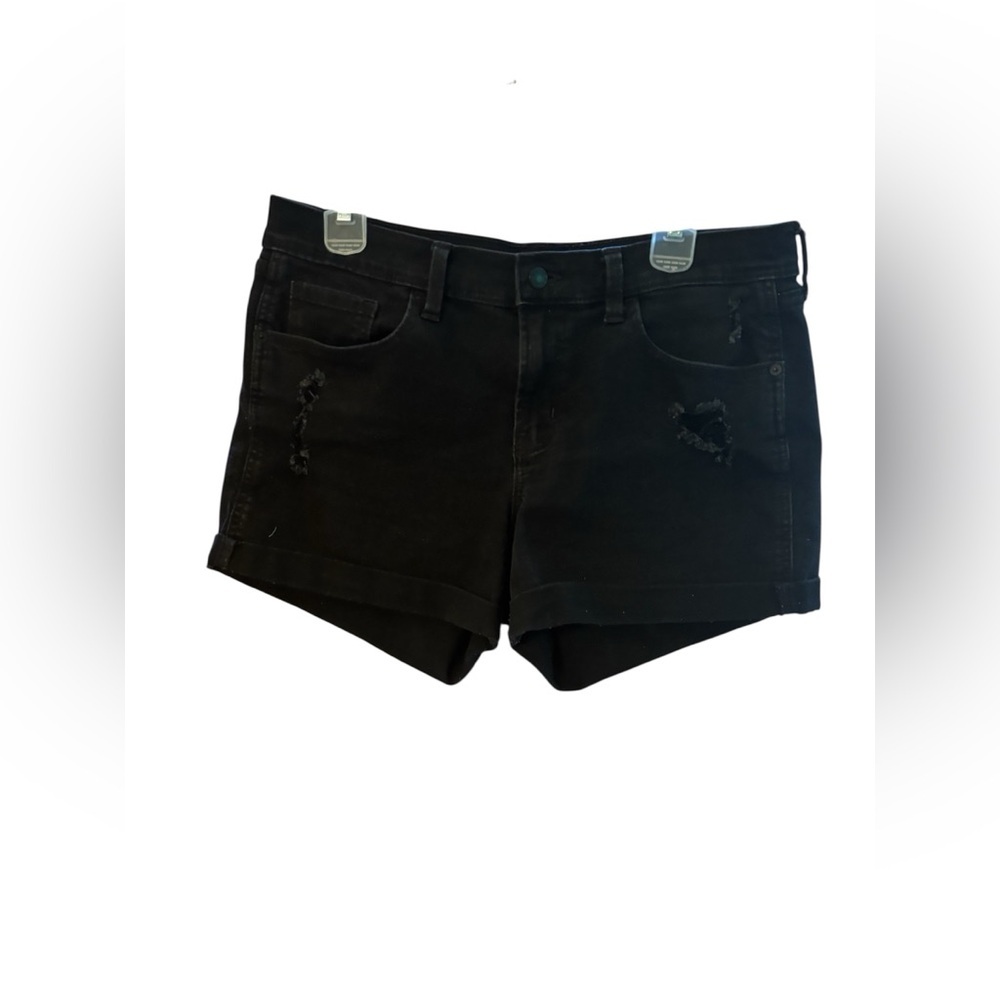 Old Navy Dark Boyfriend distressed Jean Shorts